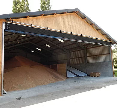 Porte industrielle enroulable - Lubratec® - Huesker - en caoutchouc / en aluminium / de sécurité