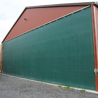 Porte industrielle pliante - Lubratec® - Huesker - en aluminium / en acier inoxydable / résistante au vent