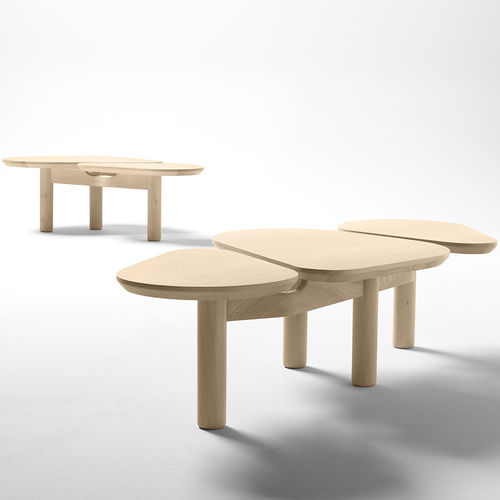 Table basse contemporaine - Roland - Bosc - en chêne / avec piètement en chêne / résidentielle