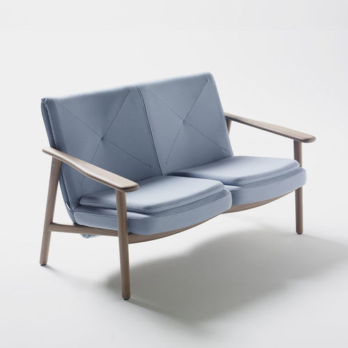 Canapé design scandinave - Paleta - Bosc - en tissu / avec accoudoirs / gris