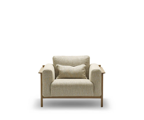 Fauteuil contemporain - CONTIS BOURG - Bosc - en tissu / en chêne / couleur personnalisable