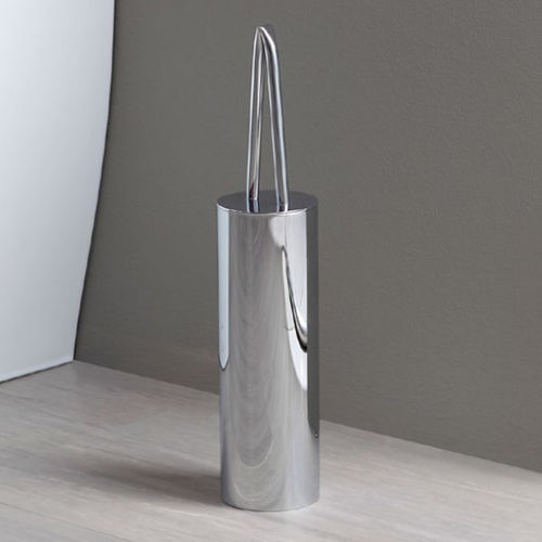 Brosse de toilettes en laiton - FOLD  - FLAMINIA - en chrome / de sol / polie