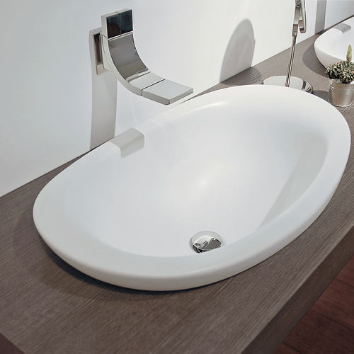 Vasque semi-encastrée - IO 90  - FLAMINIA - en céramique / brillante / finition mat