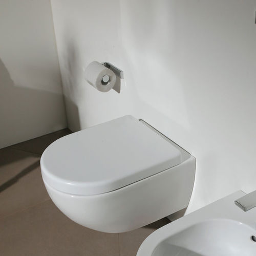 WC suspendu - AP119  - FLAMINIA - en céramique / résidentiel / ovale
