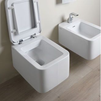 WC suspendu - NILE GOCLEAN® - FLAMINIA - en céramique / par Patrick Norguet / résidentiel