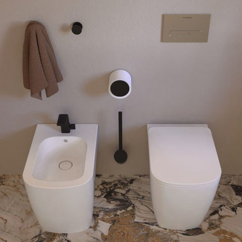 WC près du mur - PY117S - FLAMINIA - en céramique / pour sanitaire public / résidentiel