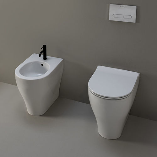 WC près du mur - AP113RSE - FLAMINIA - en céramique / pour sanitaire public / résidentiel