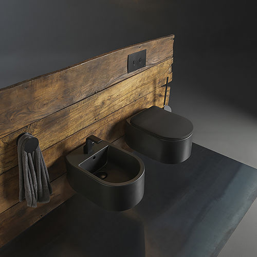 Bidet suspendu - AS218 - FLAMINIA - en céramique / par Giulio Cappellini