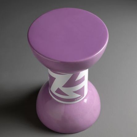 Tabouret moderne - ROCCHETTO DECORO 02 - FLAMINIA - en céramique / avec piètement en céramique / piètement central
