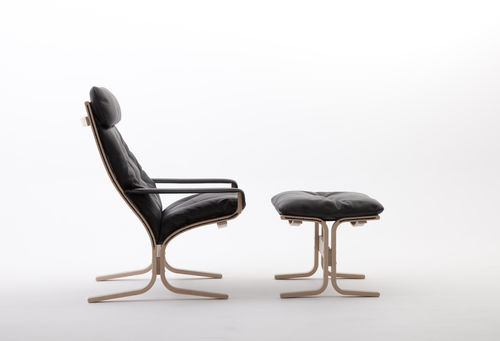Fauteuil contemporain - SIESTA CLASSIC - LK Hjelle - en cuir / avec repose-pieds / avec repose-tête