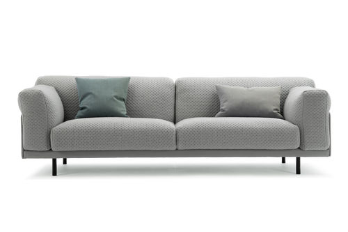 Canapé contemporain - TED - LK Hjelle - en tissu / gris / 2 places