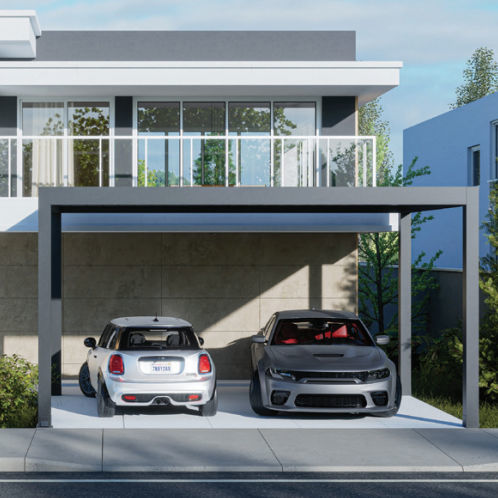 Abri de voiture en aluminium - SKYLOUNGE - PERGOLA AS - en acier inoxydable / double