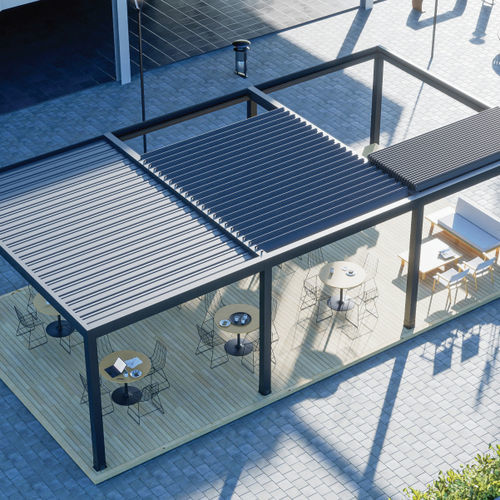 Pergola autoportée - SKYMAX - PERGOLA AS - en aluminium / en acier inoxydable / couverture coulissante