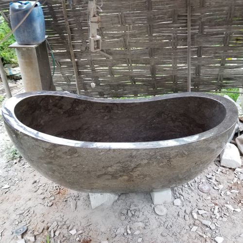 Baignoire ovale - PRAESENTI - Lux4home™ - à poser / pour habitat / en marbre