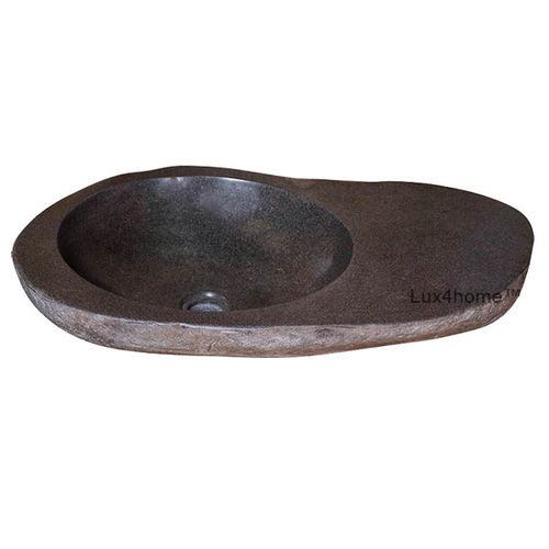 Vasque à poser - SLICE - Lux4home™ - en Riverstone® / en basalte / organique