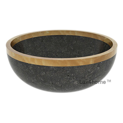 Vasque à poser - TIMIDUS - Lux4home™ - en marbre / en onyx / ronde