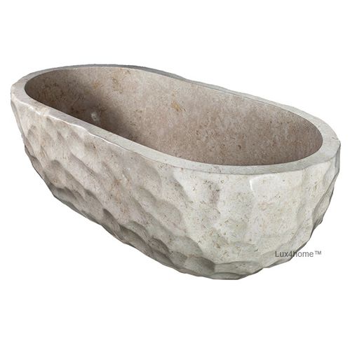 Baignoire ovale - ABU - Lux4home™ - à poser / pour habitat / en marbre