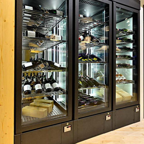 Cave à vin professionnelle - WKS MODUL - AKE Ausseer Kälte- u. Edelstahltechnik GmbH  - encastrable / en métal / vitrée