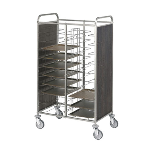 Chariot pour bac gastronorme - VERSO 24P - CADDIE HOTEL - pour hôtel / en acier inox / en acier chromé