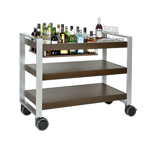 Chariot à boissons - SENSO BAR L - CADDIE HOTEL - pour hôtel / en acier peint / en bois peint