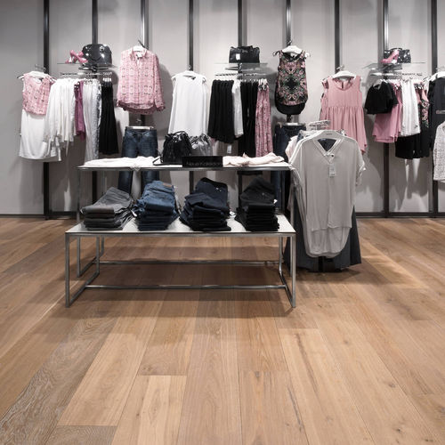 Parquet contrecollé - G.04 - Dennebos Flooring - point de Hongrie / vieilli / à coller