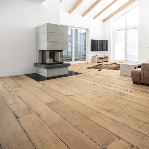 Parquet contrecollé - G.02 - Dennebos Flooring - en chêne / point de Hongrie / huilé