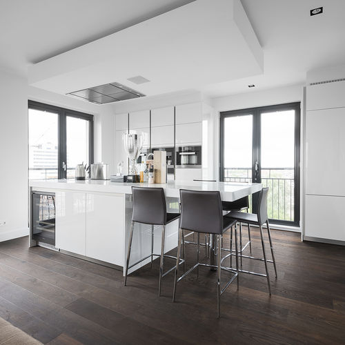 Parquet contrecollé - D.02 - Dennebos Flooring - point de Hongrie / vieilli / à coller