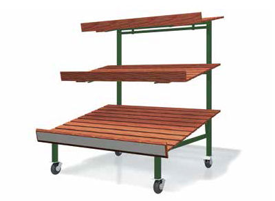 Rayonnage pour commerce - ZEUS - Bizzarri SRL  - pour fruits et légumes / en bois / en acier