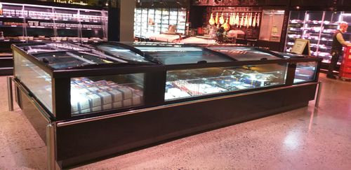 Vitrine réfrigérée îlot - UPSALA - Frost-trol S.A. - pour commerce / avec éclairage / pour aliments congelés