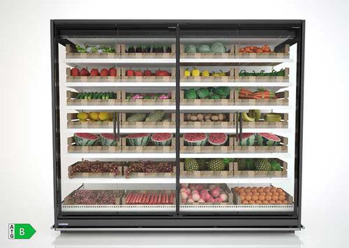 Vitrine réfrigérée étagère - GREGAL LOW FRONT - Frost-trol S.A. - pour commerce / avec porte / avec éclairage