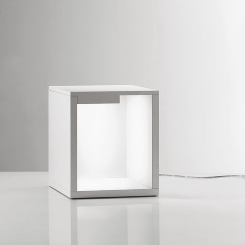 Tabouret contemporain - MACROLUX SRL  - en bois laqué / lumineux / noir