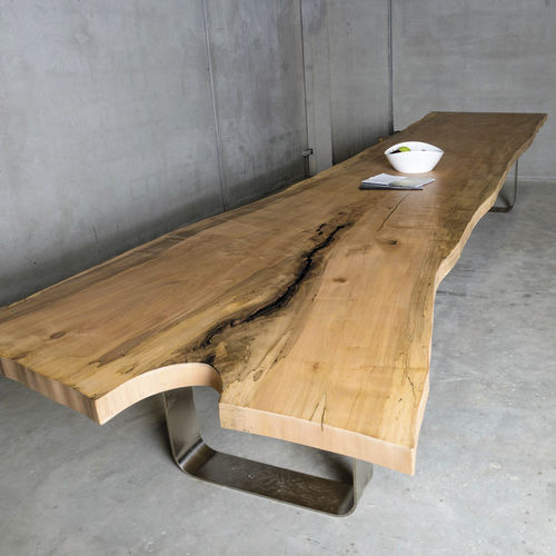 Table de conférence contemporaine - SUN WOOD KONFERENZTISCH - AHORN - SUN WOOD by Stainer - en bois / en métal / rectangulaire
