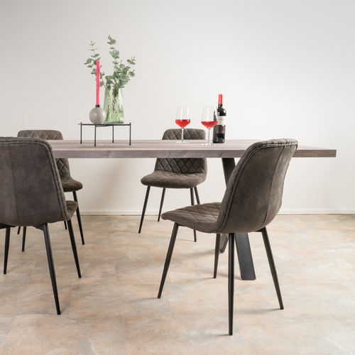 Table à manger contemporaine - SUN WOOD ALTHOLZTISCH - MODELL VERGRAUTES HOLZ 03 - SUN WOOD by Stainer - en bois / avec piètement en métal / rectangulaire