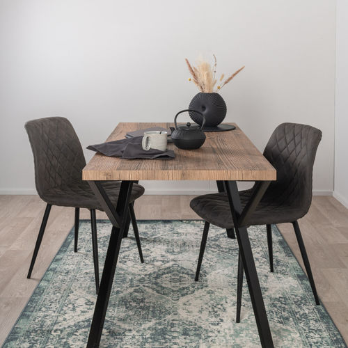 Table à manger contemporaine - SUN WOOD : STALLGRAU 60 - SUN WOOD by Stainer - en bois / avec piètement en métal / rectangulaire