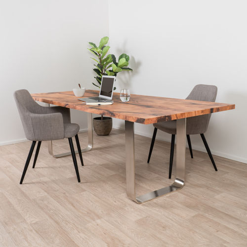 Table à manger contemporaine - SUN WOOD EDELHOLZTISCH - MODELL EIBE 100 - SUN WOOD by Stainer - en bois / avec piètement en métal / rectangulaire