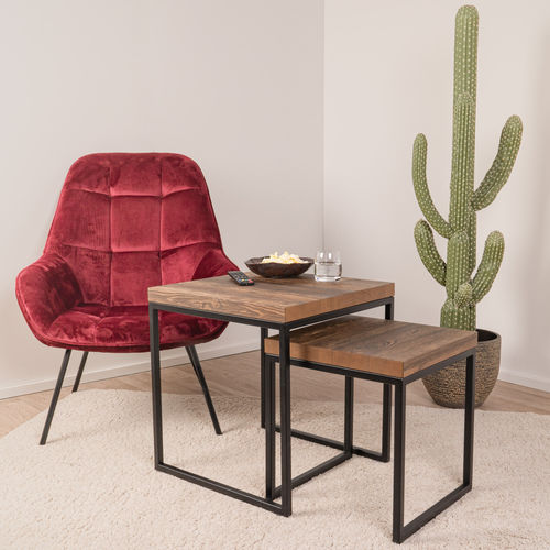 Table basse contemporaine - HOHE TAUERN 58 - SUN WOOD by Stainer - en bois / avec piètement en métal / carrée