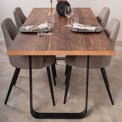 Table à manger contemporaine - SUN WOOD ALTHOLZTISCH - MODELL TIROL 01 - SUN WOOD by Stainer - en bois / avec piètement en métal / rectangulaire