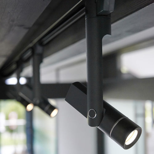 Éclairage sur rail à LED - HUBBLE  - OLIGO - rond / en aluminium / en verre