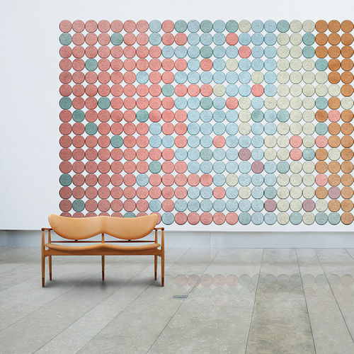 Panneau acoustique mural - CIRCLE - BAUX - en laine de bois / rond / pour bureau