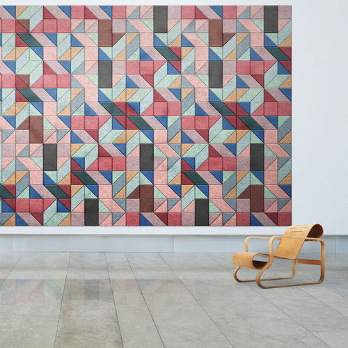 Panneau acoustique mural - SQUARE - BAUX - en laine de bois / géométrique / pour bureau