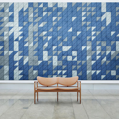 Panneau acoustique mural - TRIANGLE - BAUX - en laine de bois / triangulaire / pour bureau