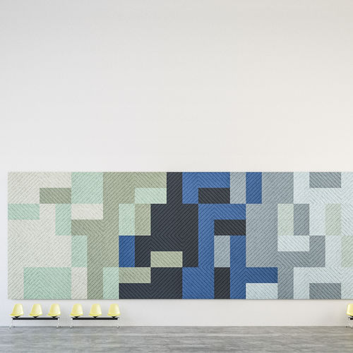 Panneau acoustique mural - BAUX - en laine de bois / rectangulaire / pour bureau