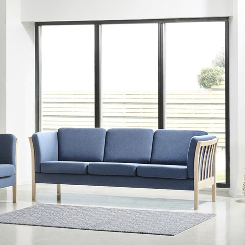 Canapé classique - SANNE - stoubystouby - en tissu / en cuir / gris