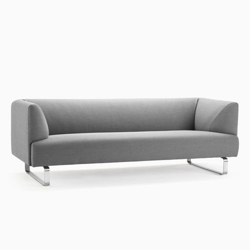 Canapé contemporain - GEMINI - stoubystouby - en tissu / gris / 3 places