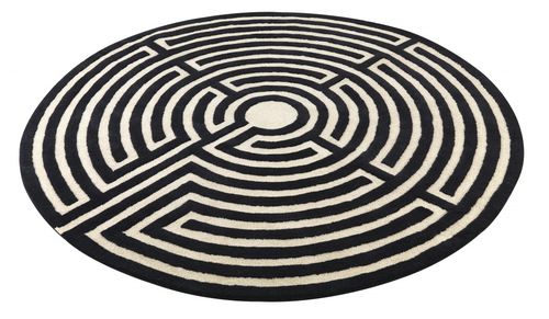 Tapis contemporain - LABYRINT - kateha - à motif / en laine / en polyester