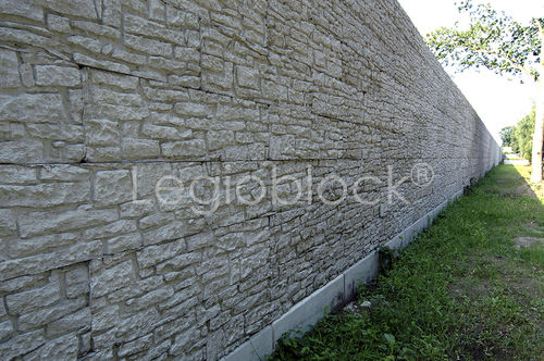 Bloc de béton plein - LEGIO-DESIGN-BLOCK® - Legio block - pour mur de refend / emboîtable / aspect pierre