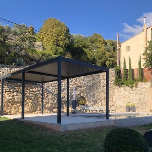 Pergola autoportée - SPR02 6x3m - AXIUM solutions aluminium - en aluminium extrudé / en aluminium thermolaqué / à lames orientables