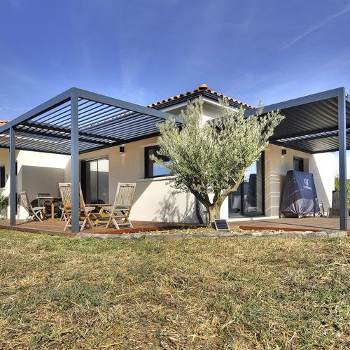 Pergola sur mesure - SPR01 - AXIUM solutions aluminium - autoportée / adossée / en aluminium extrudé