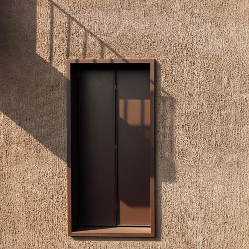 Volet coulissant - Schenker Stores - pliant / aluminium / mat