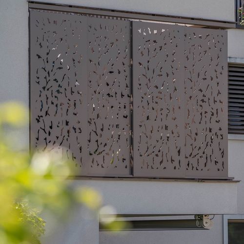 Volet coulissant - Schenker Stores - fixe / en bois / en métal
